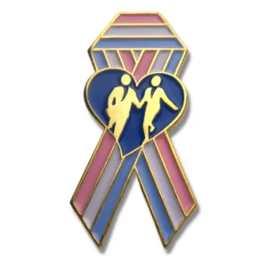 Metal Awareness Ribbon Enamel Pins
