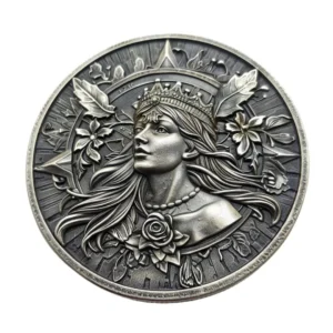 Antique Silver Metal Coin