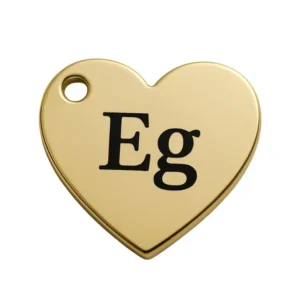 Heart-shaped Metal Clothing Tags