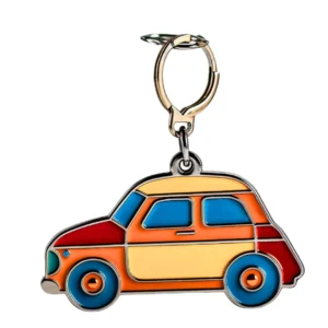 Enamel Stainless Steel Car Keychain