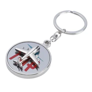 Customizable Airplane Metal Keychain