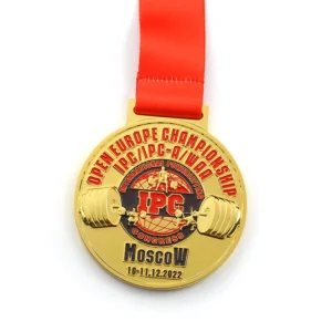 Metal Sports Medals with Ribbon
