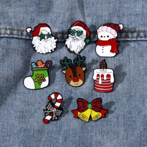 Christmas Metal Lapel Pins