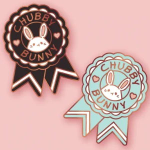 Customizable Chubby Bunny Enamel Lapel Pin