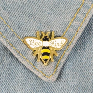Gold-plated Bee Enamel Lapel Pins