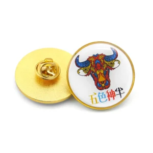 Metal Bull Pin Badge