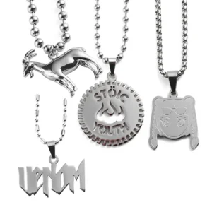 Engraved Stainless Steel Necklace