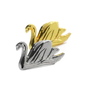 Engraved Metal Swan Lapel Pins