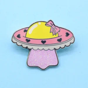 Enamel Lapel Pin with Glitter Finish