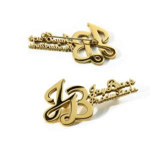 Elegant Zircon Letter Brooch Pins