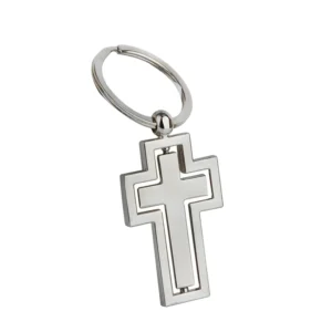 Wholesale Creative Cross-Shape Metal Keychain