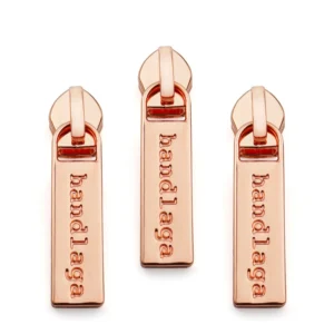 Engraved Rose Gold Zipper Slider