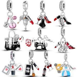 Silver High Heel Charm Pendant