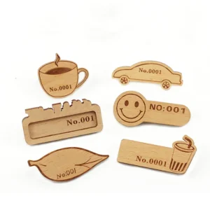 Engraved Wooden Name Tags