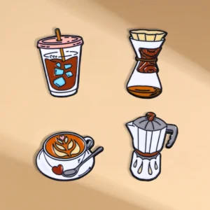 Customizable Enamel Coffee Lapel Pins