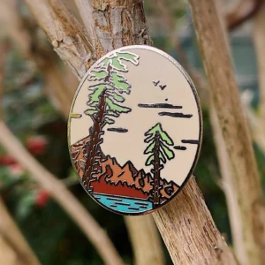 Oval Metal Enamel Pin