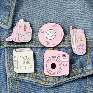 Pink Enamel Lapel Pin