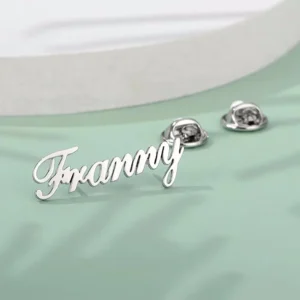 Silver-plated Letter Lapel Pins
