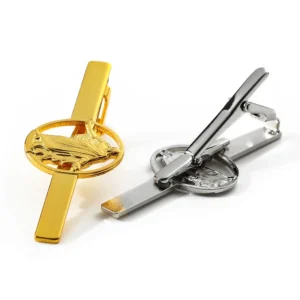 Customizable Metal Tie Clip with Zircon Stone
