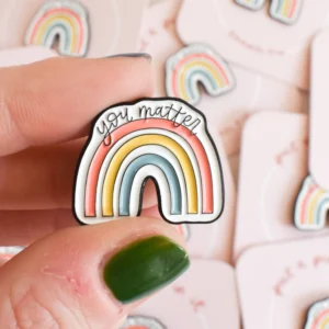 You Matter Rainbow Enamel Lapel Pin
