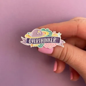 Customizable Overthinker Enamel Lapel Pins