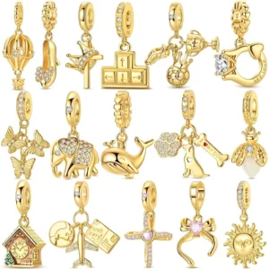 Children's Gold Plated Silver Charm Pendant
