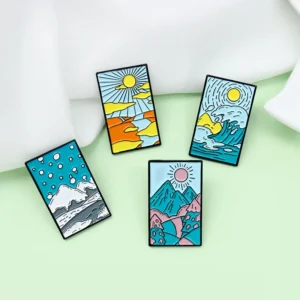 Customizable Seasonal Enamel Brooch Set