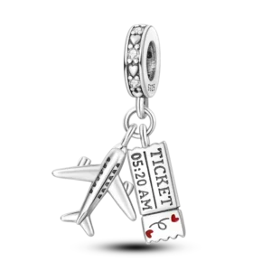 Sterling Silver Airplane Charm Pendant
