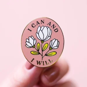 Inspirational Floral Enamel Lapel Pin