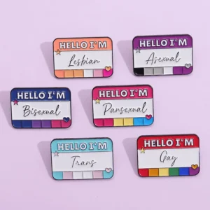 Personalized Black Nickel Name Badge Pin