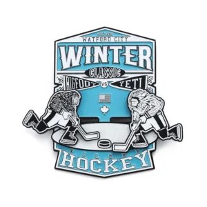 Metal Enamel Hockey Lapel Pin