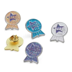 Customizable Metal Glitter Lapel Pin