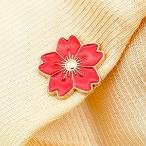 Customizable Metal Flower Lapel Pins
