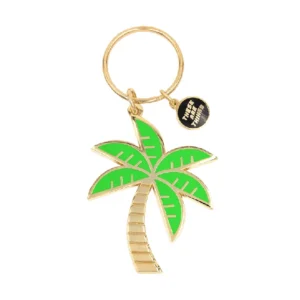 Coconut Tree Metal Keychain