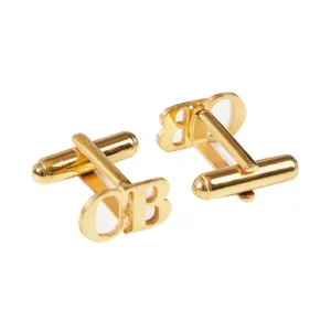 Customizable Brass Letter Cufflinks