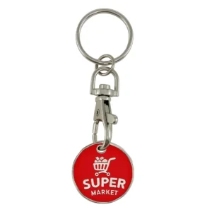 Supermarket Cart Coin Keyring