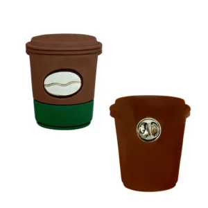 Gold-plated Coffee Cup Lapel Pin