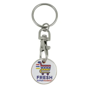 Metal Trolley Coin Keychain