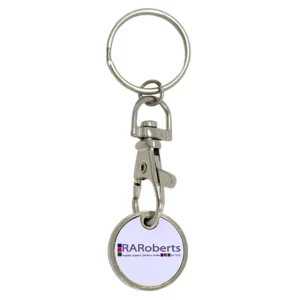 Metal Trolley Coin Keychain