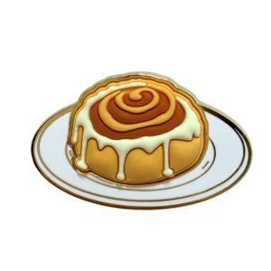 Gold-plated 3d Pvc Cinnamon Roll Pins