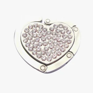 Heart Shape Silver Folding Bag Hook