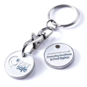 Metal Coin Holder Keychain