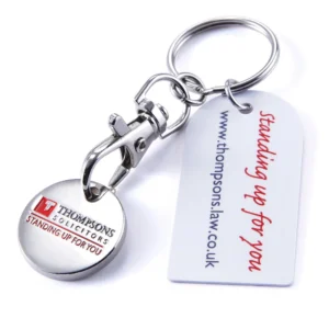 Zinc Alloy Coin Holder Keychain