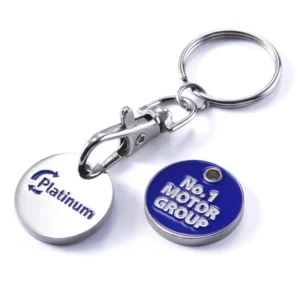 Metal Euro Coin Keychain
