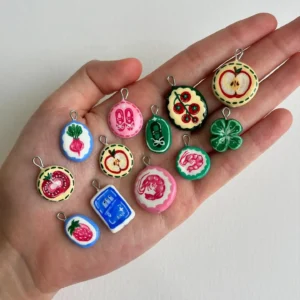 Colorful Fruit Charm Pendants