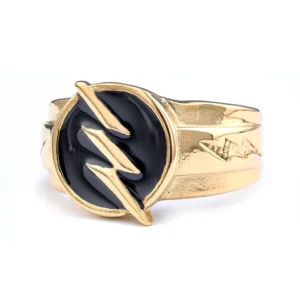 Men's Stainless Steel Lightning Ring