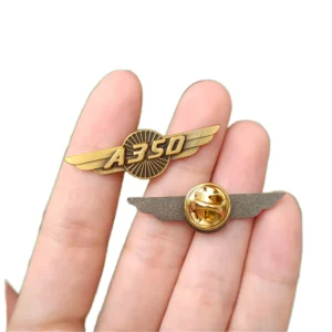 3d Angel Metal Airplane Wing Badge