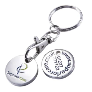 Metal Trolley Token Keychain