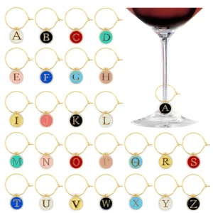 Silver Wine Glass Charm Set