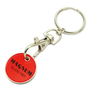 Printed Shopping Cart Coin Keychain